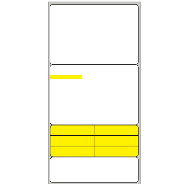 BLANK DIRECT THERMAL LABEL DIE 14701 - BLANK14701