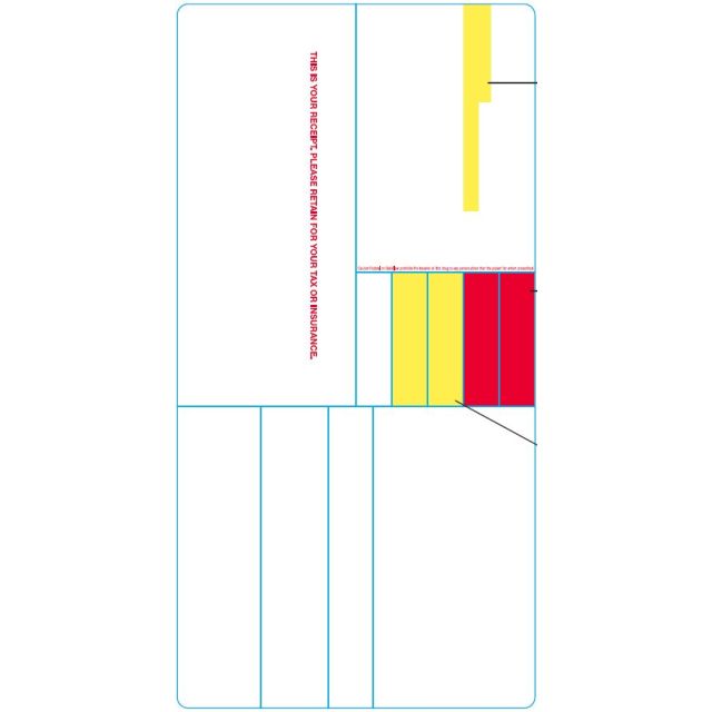 BLANK STYLE B DIRECT THERMAL LABEL 250 LABELS/ROLL, 12 ROLLS/CASE - BLANK STYLE B-ADL