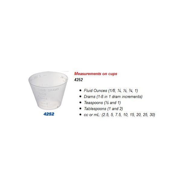 PLASTIC MED CUPS 1 OZ - DX4252