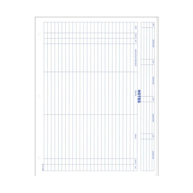 BLUE 1 COLOR MED SHEET WITH BLANK FRONT - 2M/CS - G-0/1-MS2