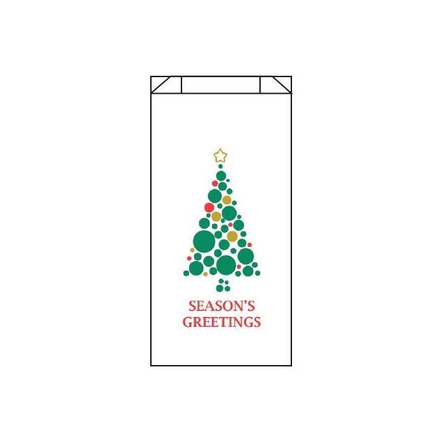 6"X3-5/8"X11" SEASON'S GREETINGS TREE BAG - HOLBAGG6LB