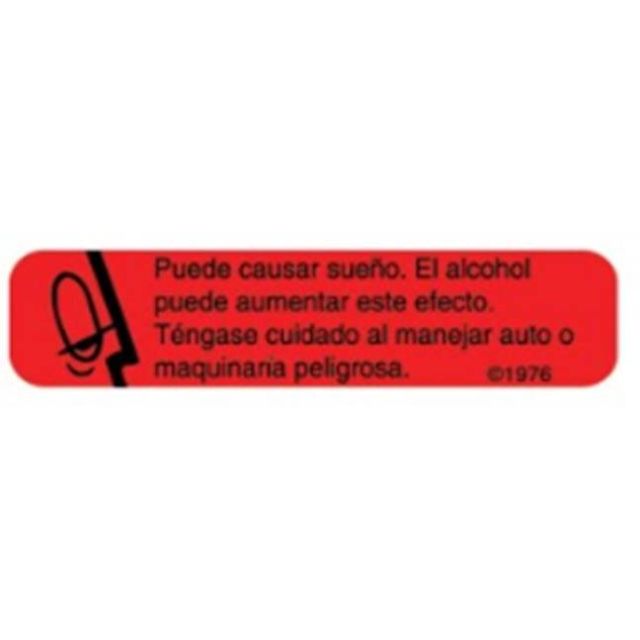 SPANISH VERSION WARNING LABEL 1-9/16 X 3/8 - HX-1