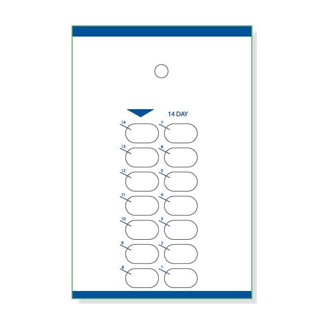 314-61 14 DOSE 14 DAY PRESSURE SENSITIVE CARDS - J314-61