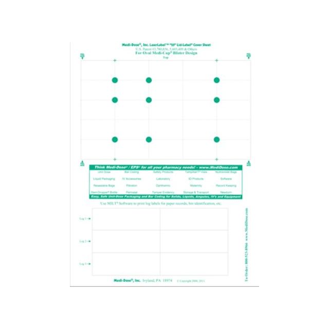 LASER LABEL LID-LABEL COVERS - MD202GREEN