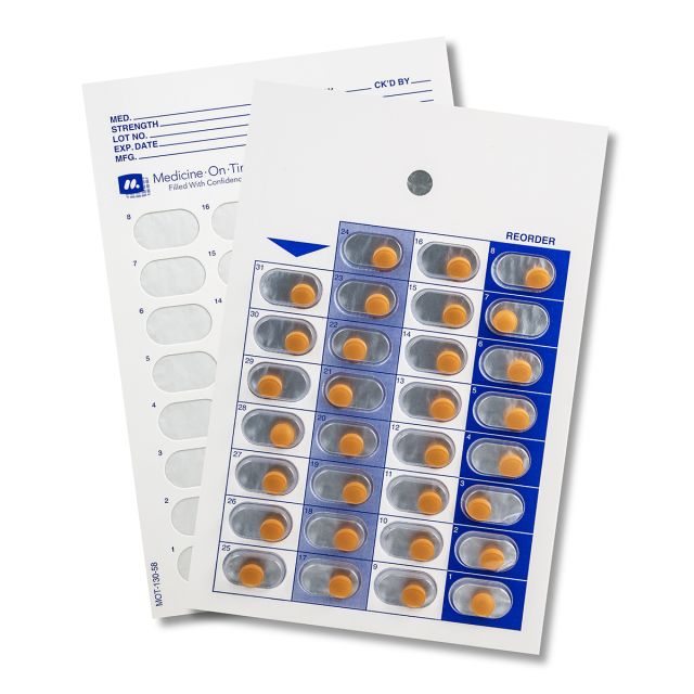 31 DOSE ONE-PIECE COLD SEAL COUNTDOWN CARD WITH LARGE BLISTER 250/CASE - MOT-130-58-31L-J