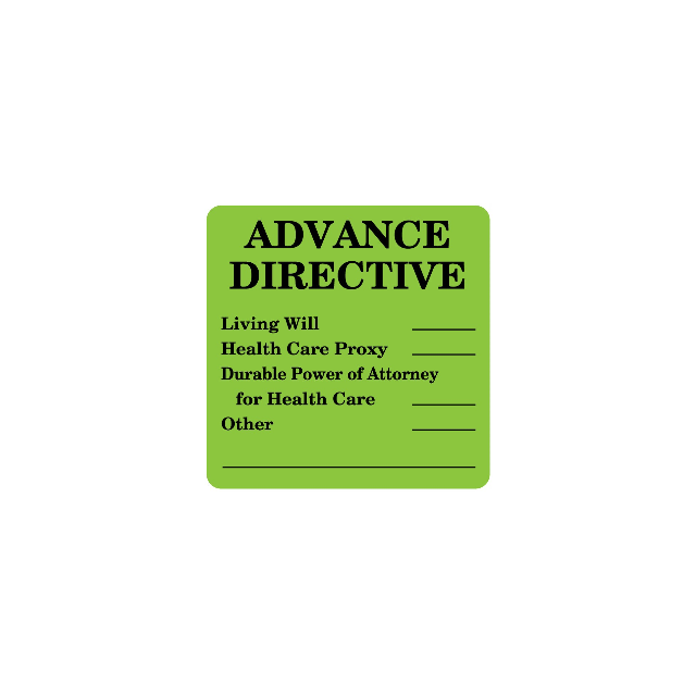 LABEL ADVANCE DIRECTIVE LABEL 380/ROLL - MR432