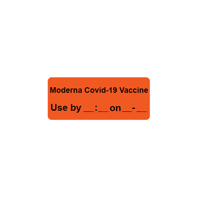 MODERNA COVID-19 VACCINE VIAL LABEL - P-MODERNA