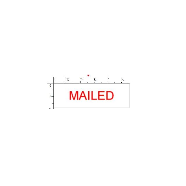 SELF-INKING STAMP, 9/16 X 1-1/2, MAILED - P4911MAILED