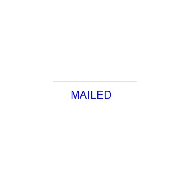 SELF-INKING STAMP, 9/16 X 1-1/2, MAILED - P4911MAILEDBLUE