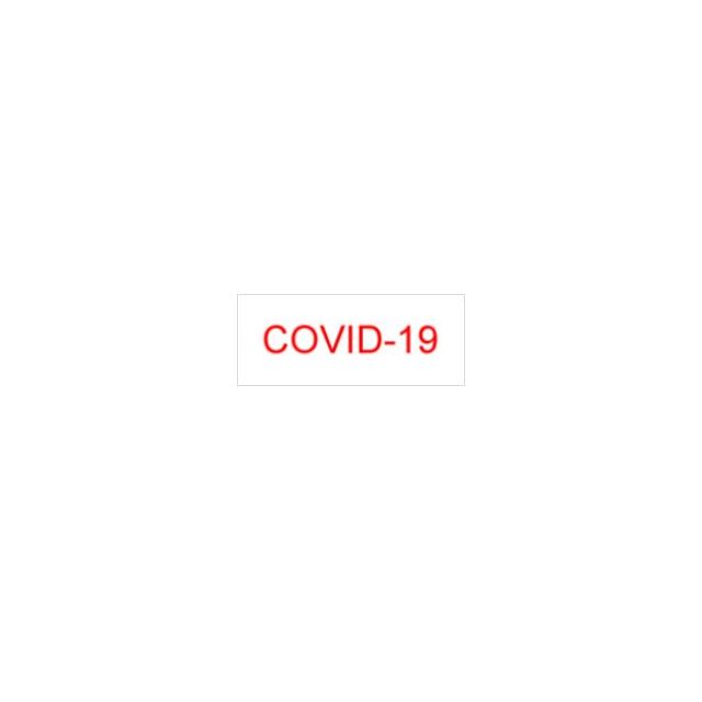 SELF-INKING STAMP, 3/4 x 1-7/8, COVID-19 - P4912COVID19