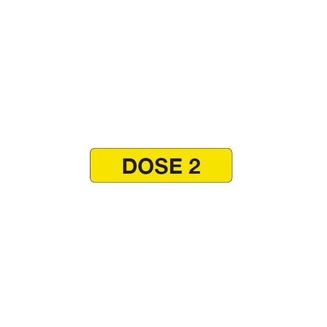 AUXILIARY LABEL  - 1-9/16” X 3/8” - DOSE 2 - PM1DOSE2