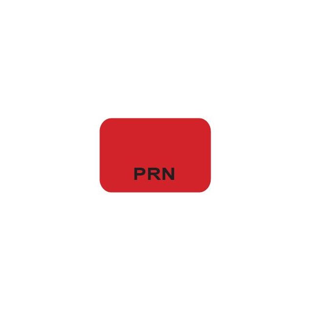 SHEETED LABELS PRN BLACK PRINT ON RED 15 X 1 1600/PK - PRN-RED2C
