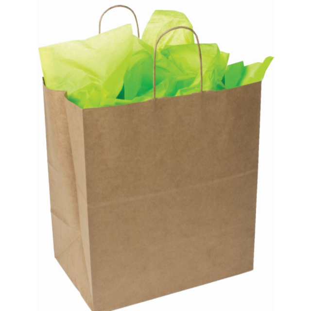 10X7X12 CAFE NATURAL KRAFT HANDLED SHOPPING BAG - SH-CANK