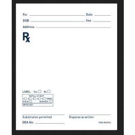 52943 VERTICAL STOCK PRESCRIPTION PADS