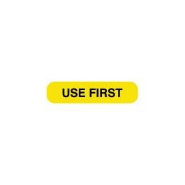 Use First Sricker WARNING LABEL USE FIRST 1 5/8 X 3/8