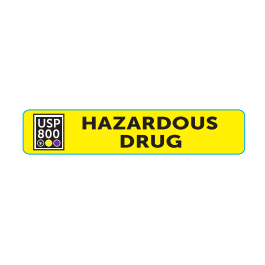 USP 800 HAZARDOUS DRUG WARNING LABEL 1-9/16 X 5/16