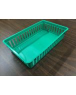 PLASTIC BASKET - MESH - 6-1/2 X 10 X 2-1/2 - GREEN - J51310-GN-LRG